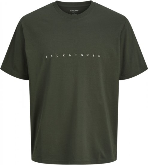 Jack & Jones STAR T-Shirt Green - Tricouri - Tricouri Bărbați Mărimi Mari