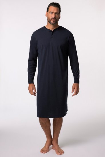 JP1880 Henley Long Sleeved Night Dress Navy - Lenjerie intimă & costum baie - Lenjerie Intimă Bărbați Mărimi Mari