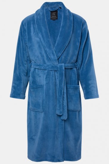 JP1880 Bathrobe with Spacious Pockets Denim Blue - Lenjerie intimă & costum baie - Lenjerie Intimă Bărbați Mărimi Mari