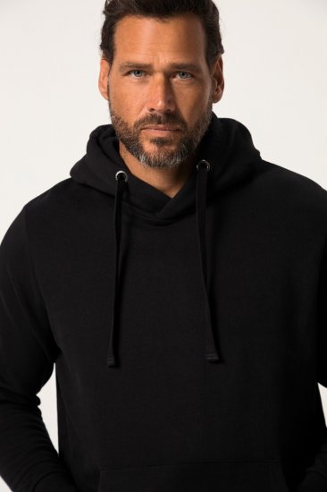 JAY-PI Hoodie with Soft Brushed Interior Black - Pulovere & hanorace - Pulovere & Hanorace Bărbați Mărimi Mari