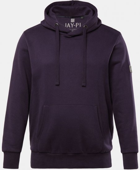 JAY-PI Hoodie with Soft Brushed Interior Purple - Pulovere & hanorace - Pulovere & Hanorace Bărbați Mărimi Mari