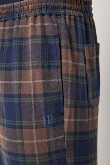 JP1880 Pyjama Trousers Flannel Check Brown - Lenjerie intimă & costum baie - Lenjerie Intimă Bărbați Mărimi Mari