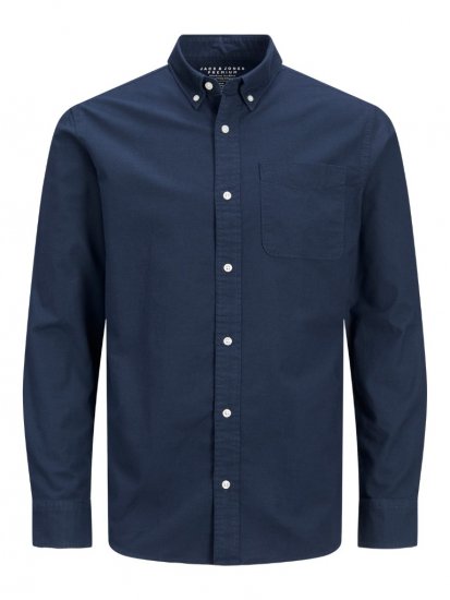 Jack & Jones Brook Oxford Shirt Long Sleeve Navy - Cămăși - Cămăși Bărbați Mărimi Mari