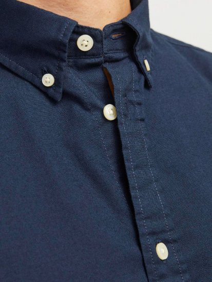 Jack & Jones Brook Oxford Shirt Long Sleeve Navy - Cămăși - Cămăși Bărbați Mărimi Mari