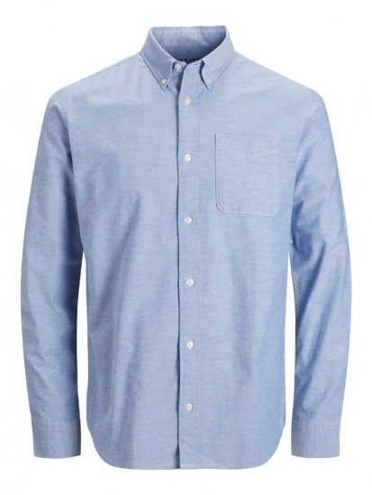Jack & Jones Brook Oxford Shirt Long Sleeve Blue - Cămăși - Cămăși Bărbați Mărimi Mari