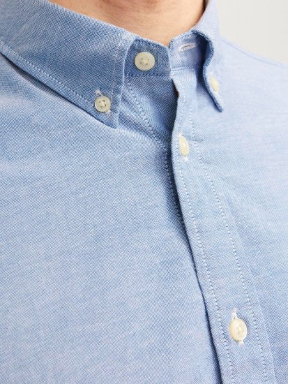 Jack & Jones Brook Oxford Shirt Long Sleeve Blue - Cămăși - Cămăși Bărbați Mărimi Mari