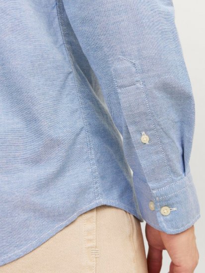 Jack & Jones Brook Oxford Shirt Long Sleeve Blue - Cămăși - Cămăși Bărbați Mărimi Mari
