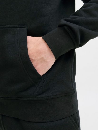 Jack & Jones Soho Hoodie Black - Pulovere & hanorace - Pulovere & Hanorace Bărbați Mărimi Mari