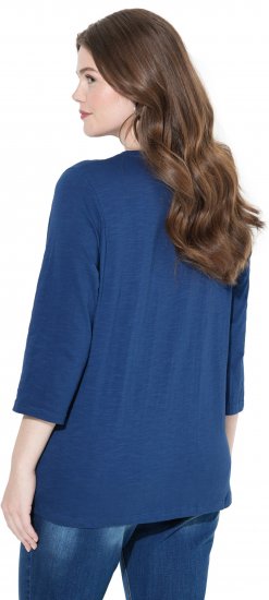 Ulla Popken Fashion Graphic T-Shirt Dark Blue - Tricouri imprimate pentru femei - 