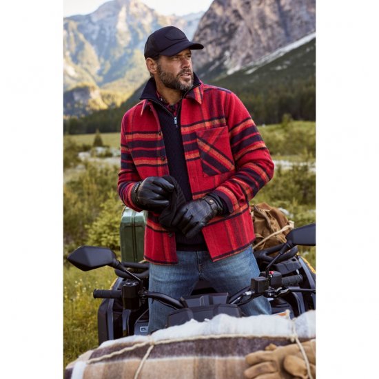 JP1880 Gloves Leather Warm Lining Black - Accesorii - 