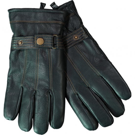 JP1880 Gloves Leather Warm Lining Black - Accesorii - 