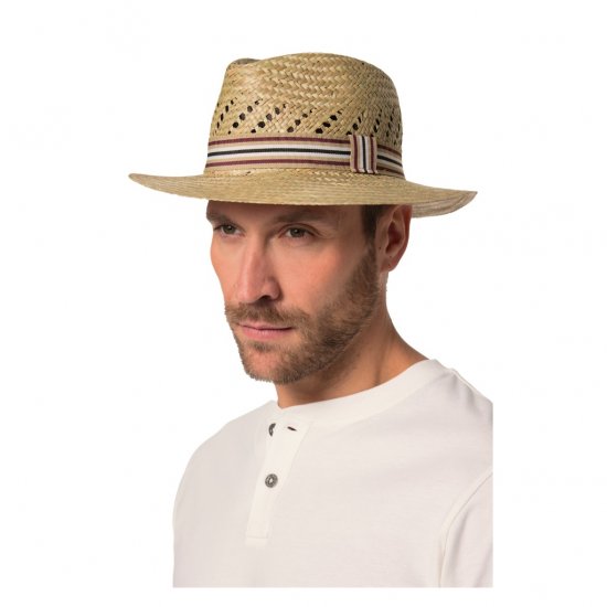JP1880 Straw Hat Woven Yellow - Accesorii - 