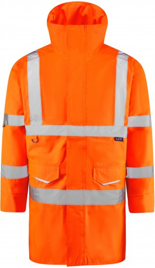 Leo Tawstock EcoViz 4K Baffle Lined Anorak Hi-Vis Orange - Jachete vizibilitate - Jachete vizibilitate mare mărimi mari