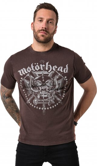 JP1880 Motörhead Soft Jersey Vintage T-Shirt Brown - Tricouri cu trupe - 