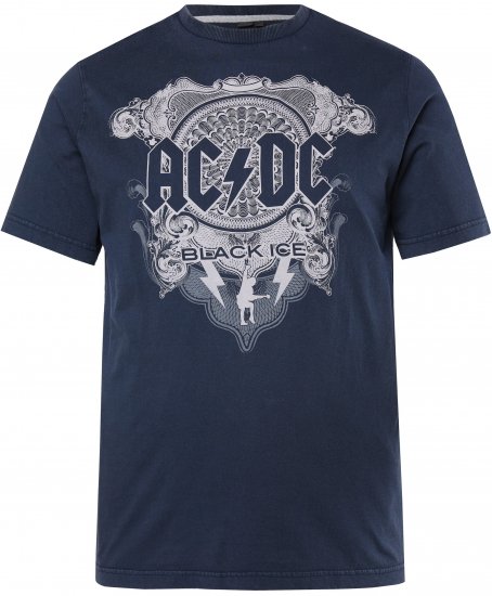 JP1880 AC/DC Black Ice T-Shirt Navy - Tricouri cu trupe - Tricouri cu formații rock
