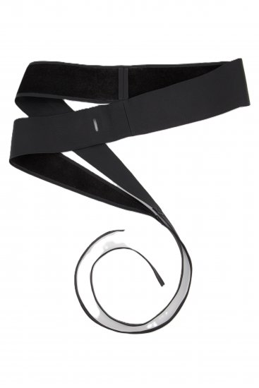 Ulla Popken Soft Leather Tie Belt Black - Curele damă - 