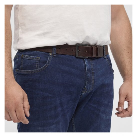 North Latitude Belt Dark Brown - Curele - Curele Bărbați Mărimi Mari
