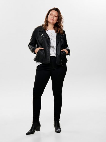 Only Carmakoma Emmy Biker Jacket Black - Geci din piele - 