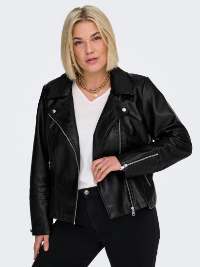 Only Carmakoma Emmy Biker Jacket Black - Geci din piele - 