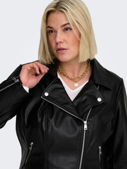 Only Carmakoma Emmy Biker Jacket Black - Geci din piele - 
