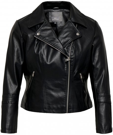 Only Carmakoma Emmy Biker Jacket Black - Geci din piele - 
