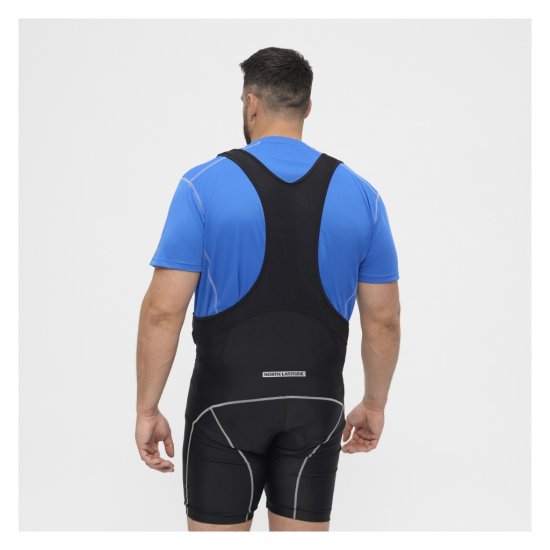 North Latitude Sport Bike Shorts With Suspenders Black - Îmbrăcăminte pentru ciclism - 