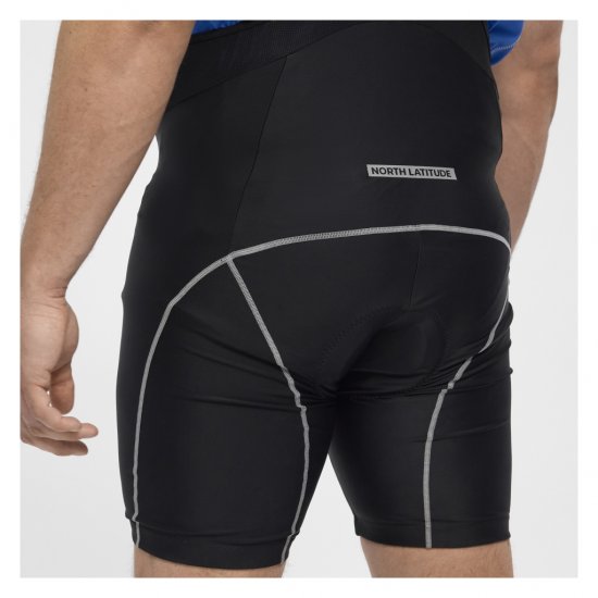 North Latitude Sport Bike Shorts With Suspenders Black - Îmbrăcăminte pentru ciclism - 