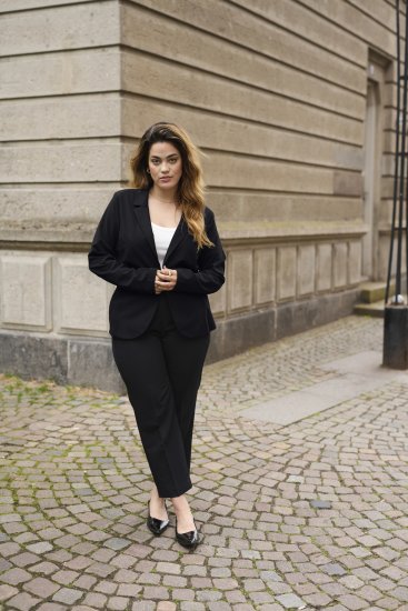 Kaffe Curve Sakira Blazer Negru Intens - Sacouri - 