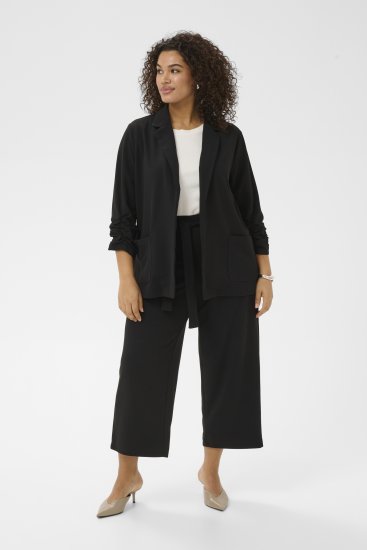 Kaffe Curve Pheolo 3/4 Sleeve Blazer Black Deep - Sacouri - 