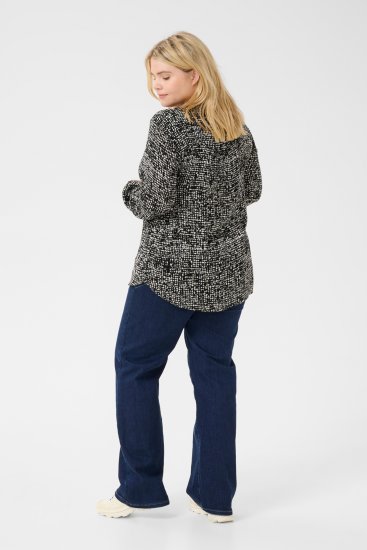 Kaffe Curve Mila Ami Bluză Negru/Turtledove - Bluze & tunici - 
