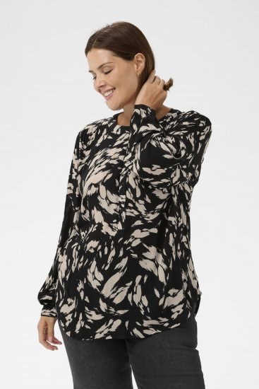 Kaffe Curve Mila Ami Bluză Negru - Bluze & tunici - 