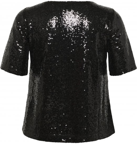 Kaffe Curve Mirana Sequin Blouse Black - Bluze - 