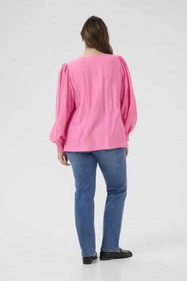 Kaffe Curve Sofia Blouse Pink Power - Bluze - 