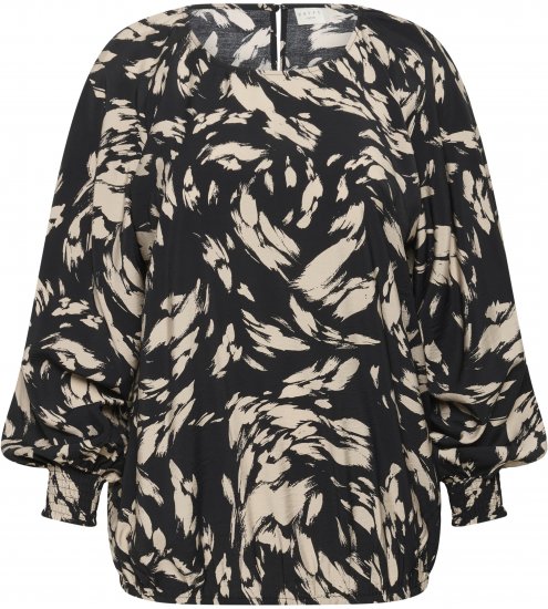 Kaffe Curve Olla Bluză cu mânecă lungă Negru - Bluze & tunici - 