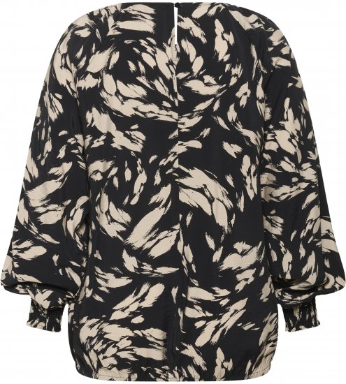 Kaffe Curve Olla Bluză cu mânecă lungă Negru - Bluze & tunici - 