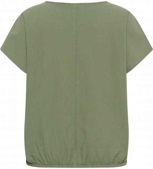Kaffe Curve Nana Bluză cu mânecă scurtă Verde - Bluze & tunici - 
