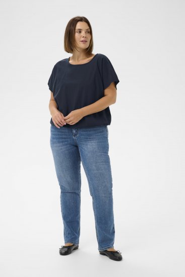 Kaffe Curve Nana Bluză cu mânecă scurtă - Bluze & tunici - 