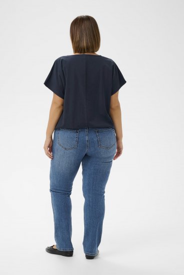 Kaffe Curve Nana Bluză cu mânecă scurtă - Bluze & tunici - 