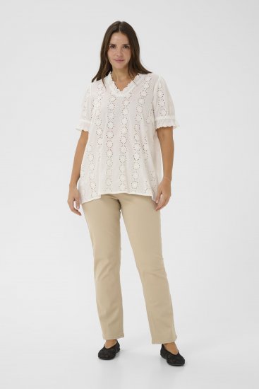 Kaffe Curve Dina Blouse White - Bluze - 
