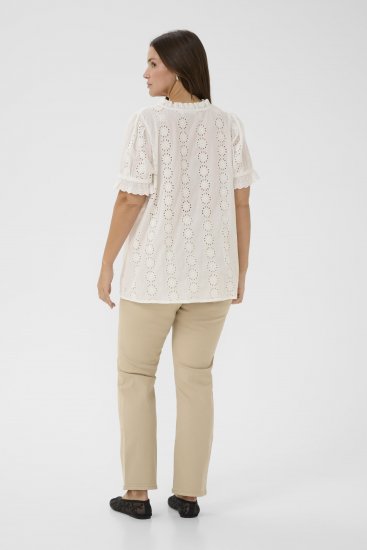 Kaffe Curve Dina Blouse White - Bluze - 