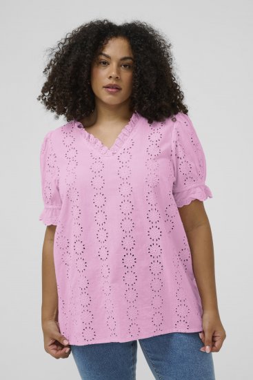 Kaffe Curve Dina Blouse Pink Frosting - Bluze - 