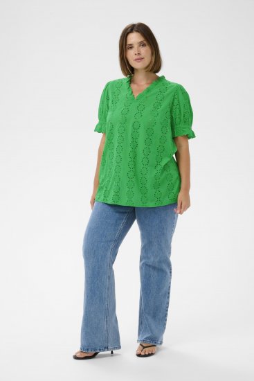 Kaffe Curve Dina Blouse Bright Green - Bluze - 