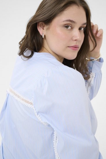 Kaffe Curve Juda Blouse Nantucket Breeze Stripe Blue - ÎMBRĂCĂMINTE FEMEI 40-66 - 