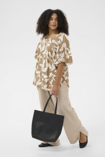 Kaffe Curve Marla Blouse Oak Chalk Leaf - Bluze - 