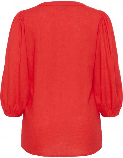 Kaffe Curve Mille Blouse Poppy Red - Bluze - 