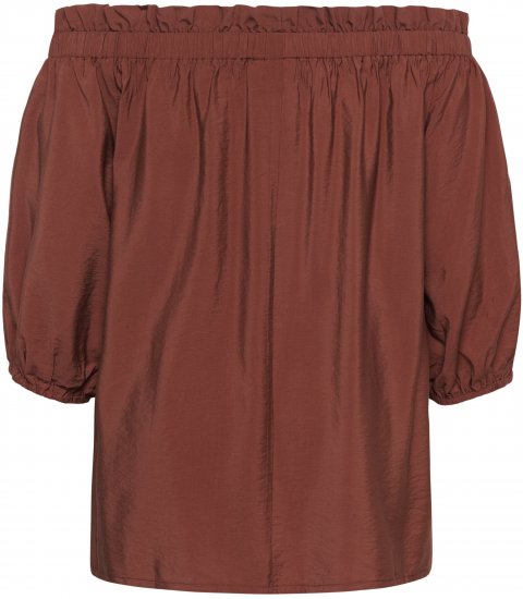 Kaffe Curve Neela Off-Shoulder Blouse Henna Brown - Bluze & tunici - 