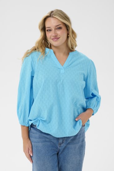 Kaffe Curve Thea Blouse Aquarius Blue - Bluze & tunici - 