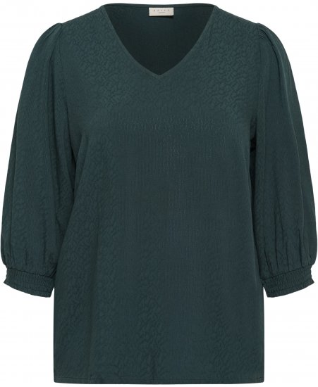 Kaffe Curve Pippi Blouse 3/4 Sleeve Magical Forest Green - Bluze & tunici - 