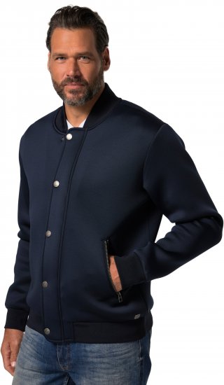 JP1880 College Jacket Scuba Fabric with Zipper Navy - Geci - Geci Bărbați Mărimi Mari