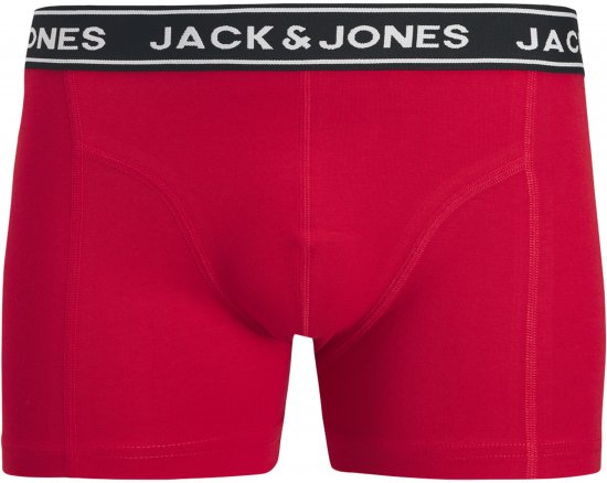 Jack & Jones Hector Solid Trunks 3-Pack Navy/Red/Grey - Boxeri - Boxeri Bărbați Mărimi Mari